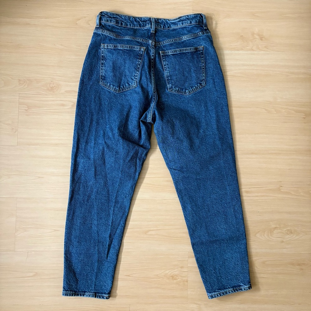 H&M Dark Wash Mom Jeans High Rise Size 14 | Vintage Style Denim - Picture 2 of 7
